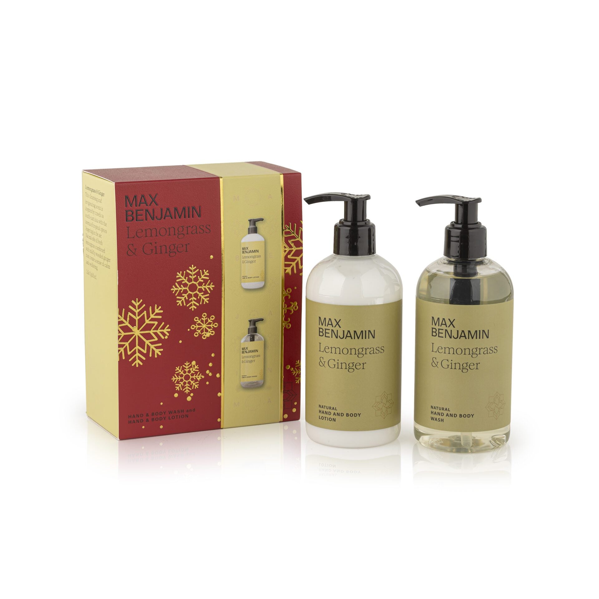 Max Benjamin Lemongrass & Ginger Hand & Body wash & lotion gift set