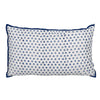 Indigo Ditsy Flowers Cotton Cushion