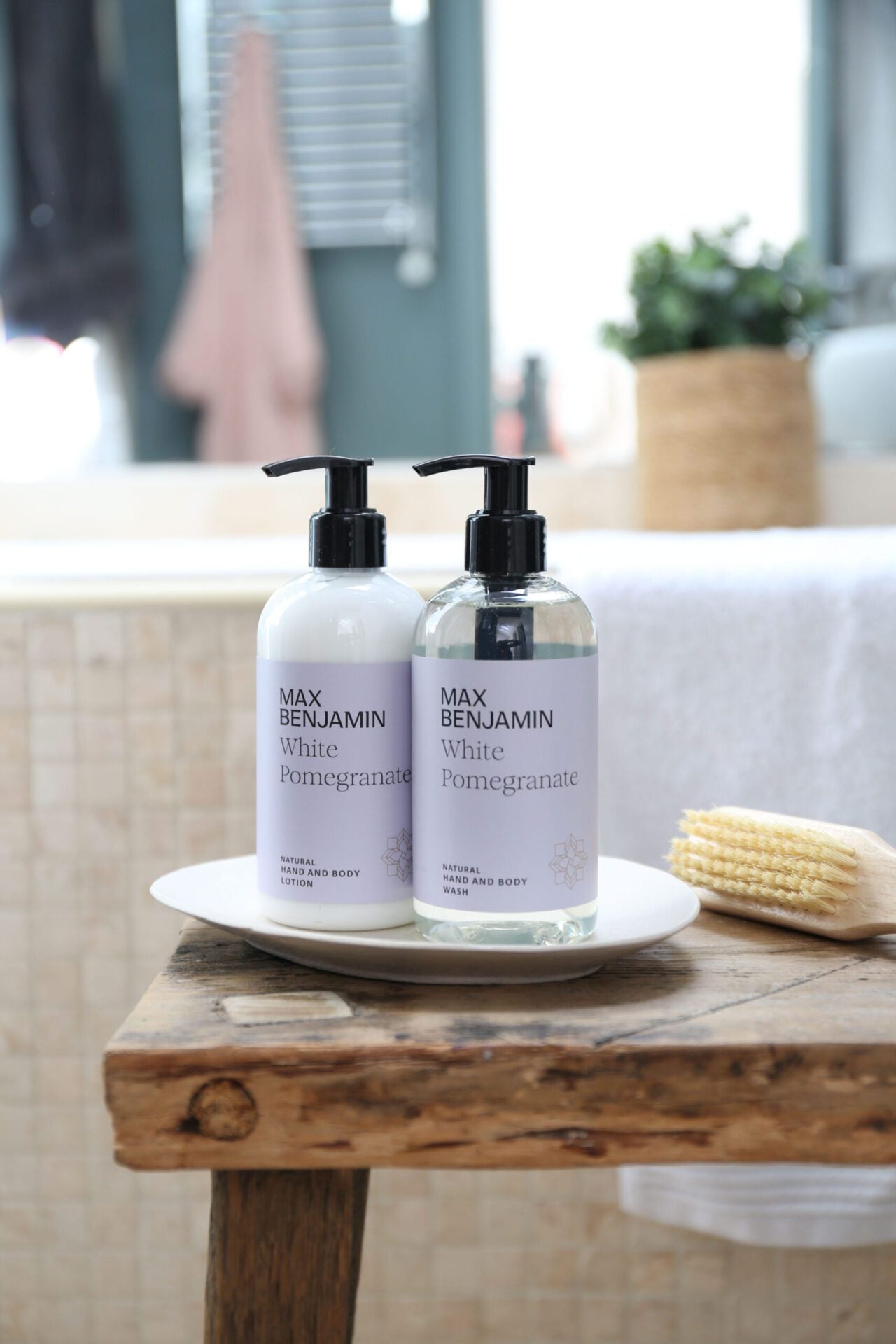 Max Benjamin White Pomegranate Hand & Body wash & lotion gift set