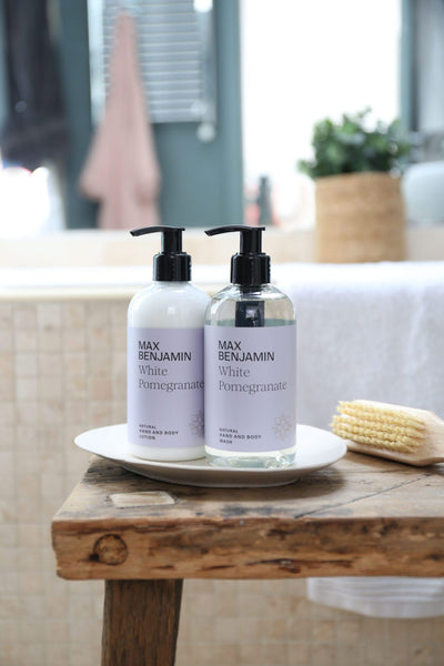 Max Benjamin White Pomegranate Hand & Body wash & lotion gift set