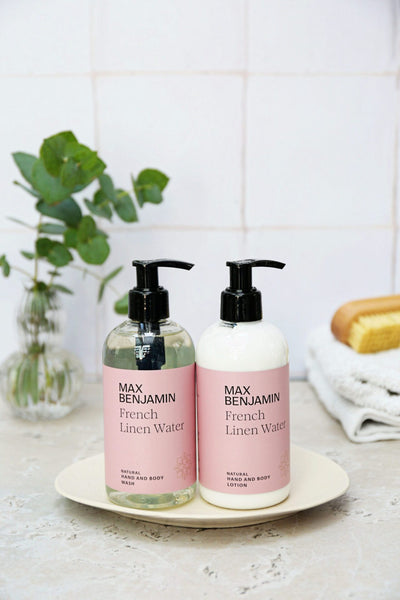 French Linen Water Hand & Body wash & lotion gift set