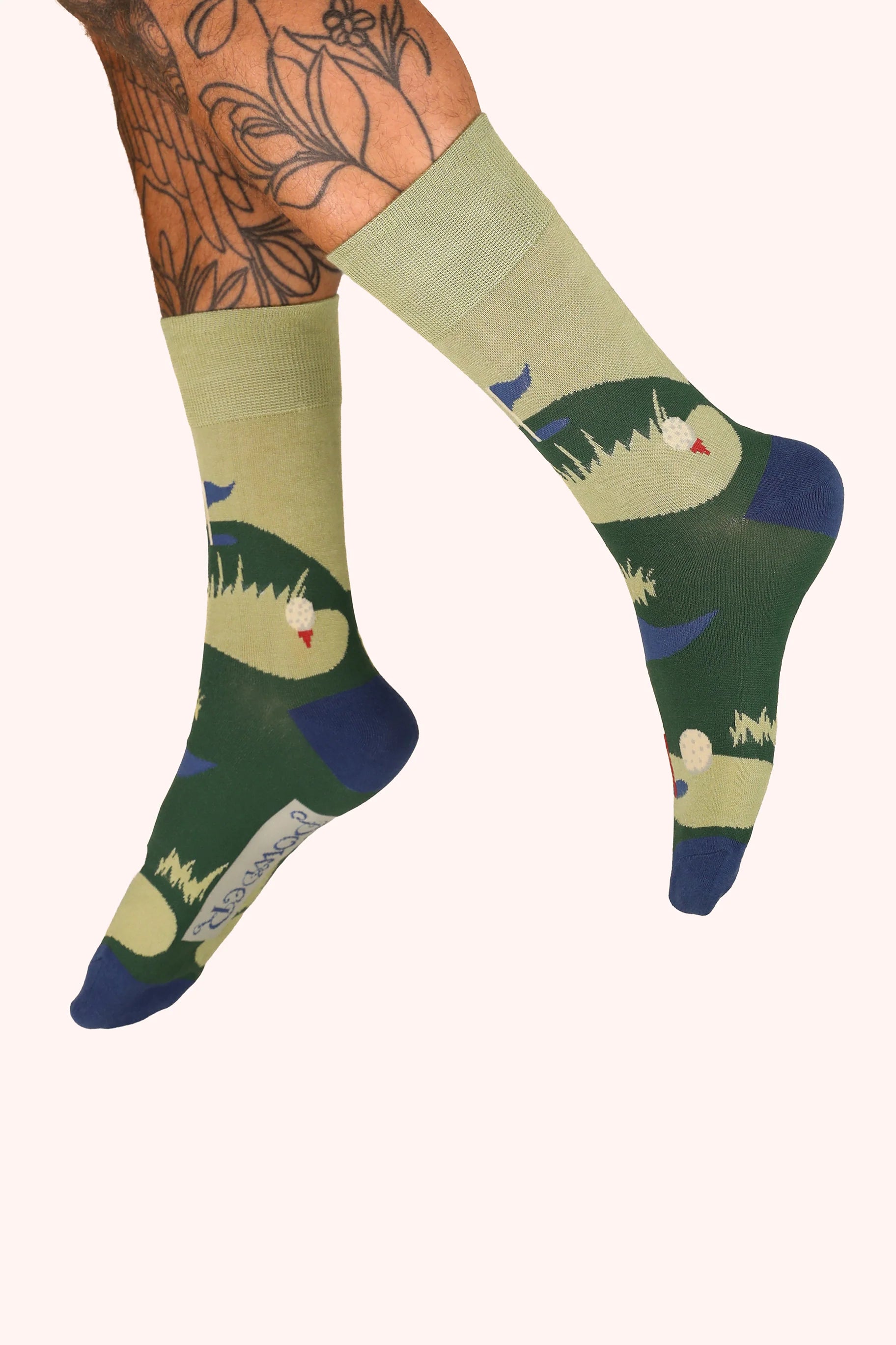 Hole in One Men's Socks - Moss