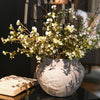 White Wax Flower Stem with Leaves