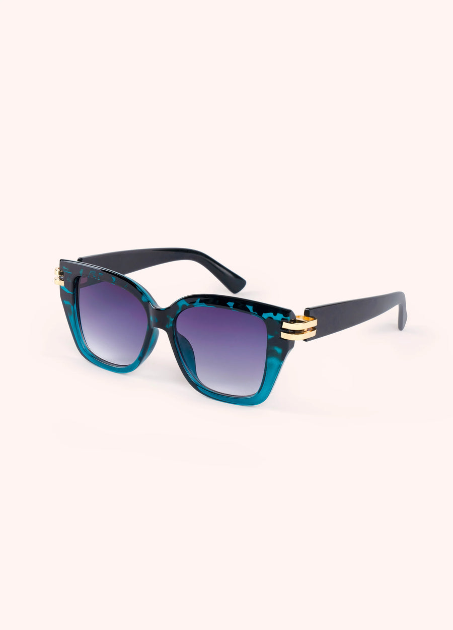 Philomena Sunglasses - Teal Tortoiseshell