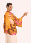 Kimono Jacket - Oriental Crane - Ochre