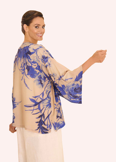 Kimono Jacket - China Blue Blooms