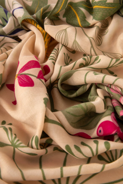 Print Scarf - Swooping Swallows