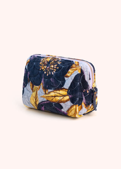 Hellebore Quilted Velvet Vanity Bag