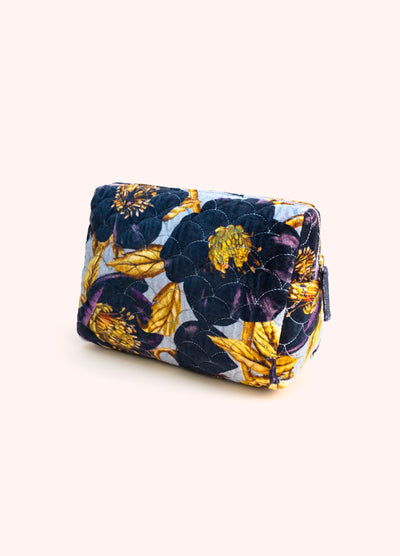 Hellebore Quilted Velvet Washbag