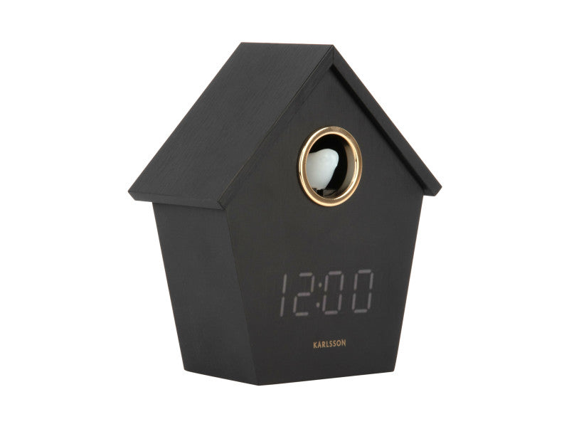 Riqueza Cuckoo LED Alarm Clock – Black