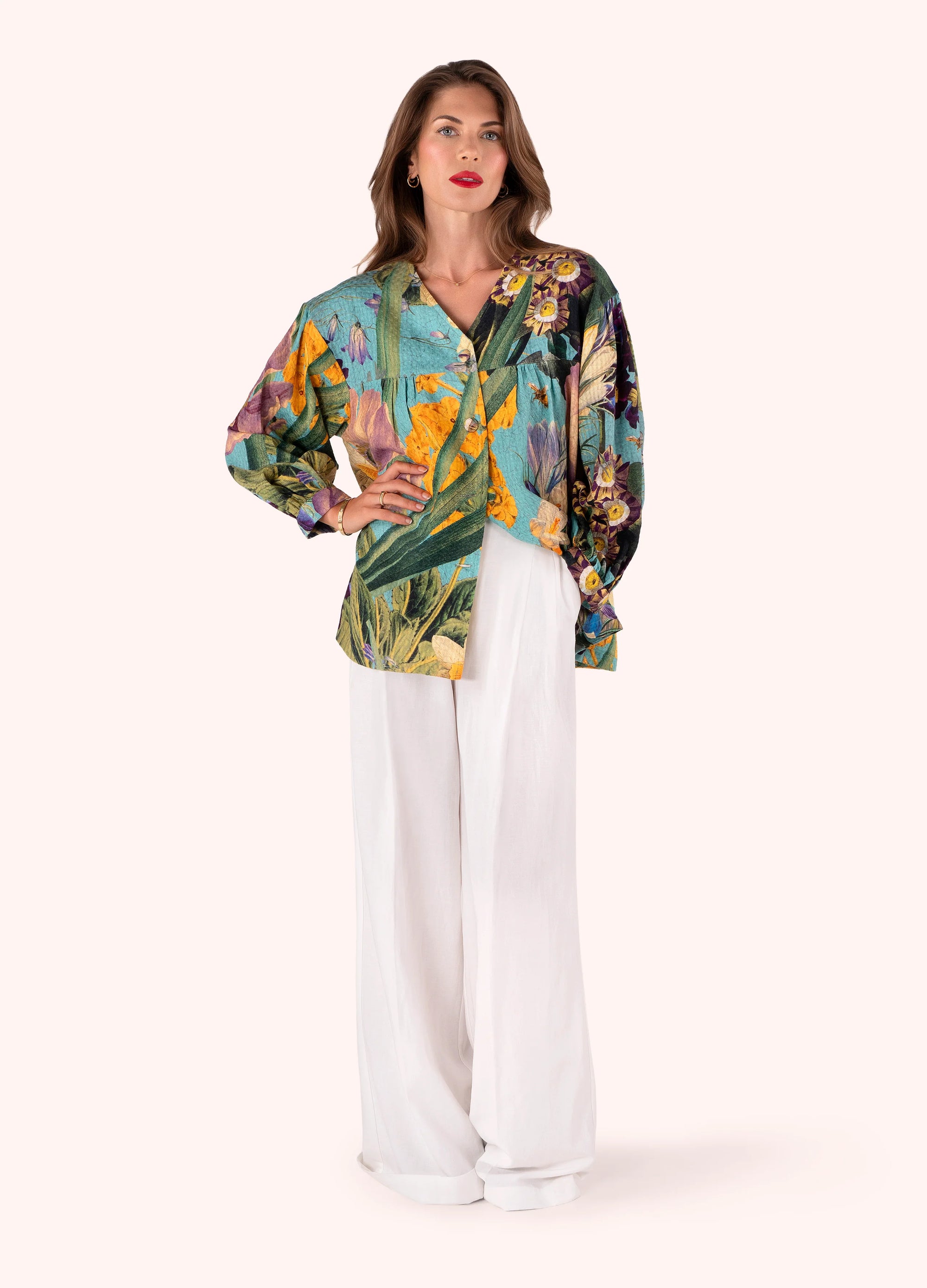 Spring Flora Modal/Cupro Short Kimono  Jacket