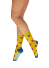 Ladies' Ankle Socks - Succulent Strawberries - Mustard