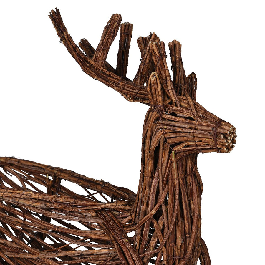 Natural Rattan Reindeer Sleigh