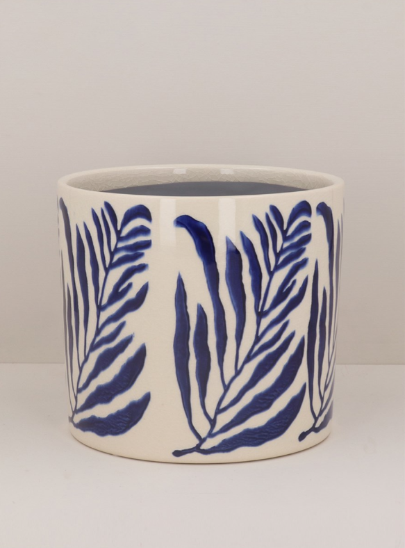 Ceramic Pot Cover - Navy Branch