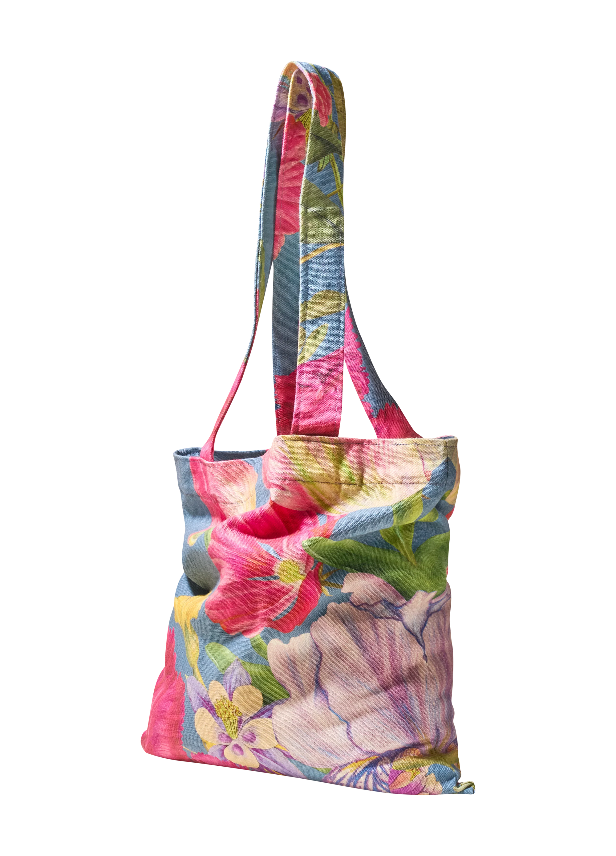 Canvas Tote Bag - Floral Study - Denim
