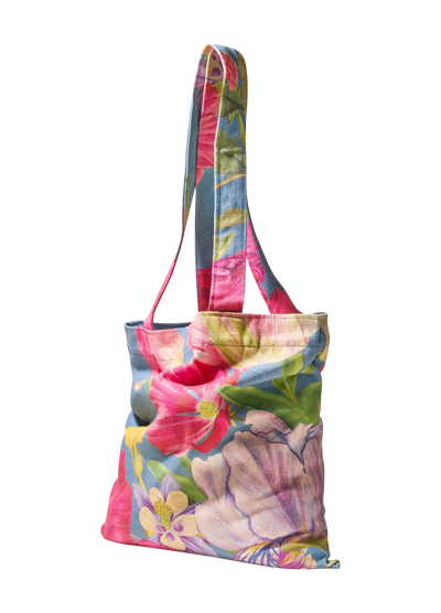 Canvas Tote Bag - Floral Study - Denim