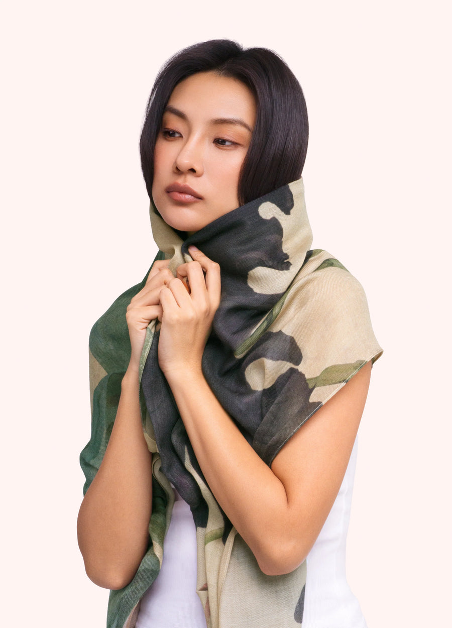 Wool Wrap Scarf - Midnight Orchid