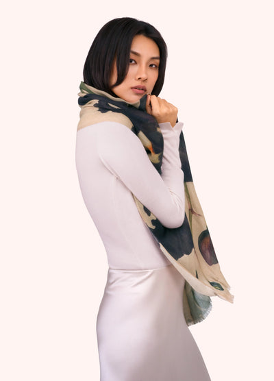 Wool Wrap Scarf - Midnight Orchid