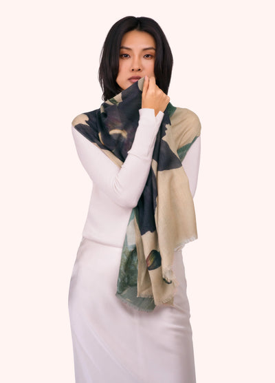 Wool Wrap Scarf - Midnight Orchid