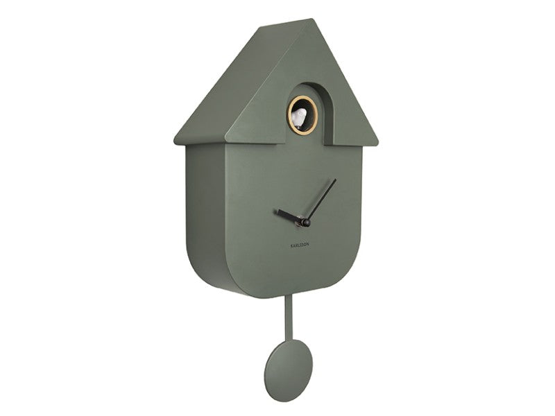 Modern Cuckoo Clock in Jungle Green