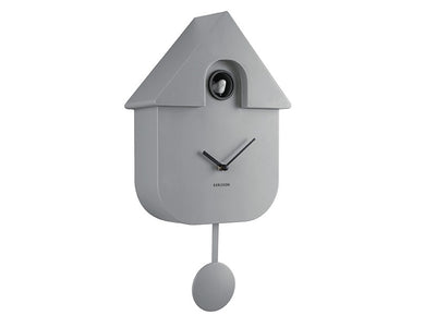 Modern Cuckoo Clock in Mouse grey