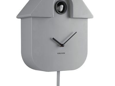 Modern Cuckoo Clock in Mouse grey