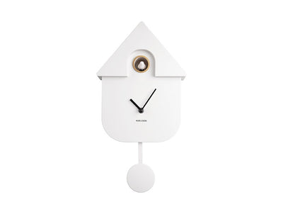 Modern Cuckoo Clock in White