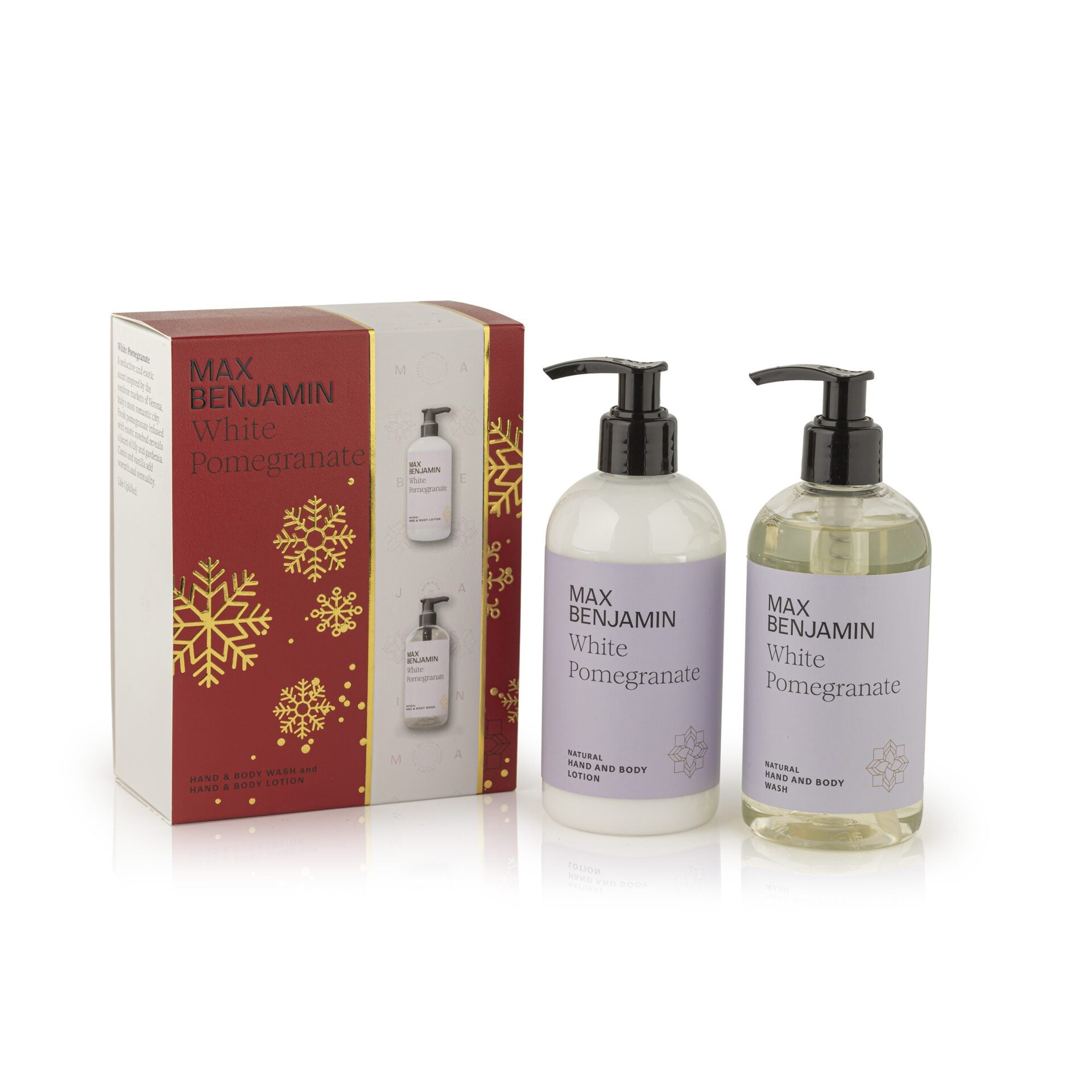 Max Benjamin White Pomegranate Hand & Body wash & lotion gift set