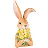 Bust bunny w/yellow tulips