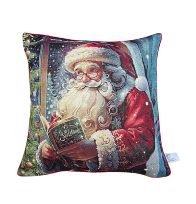 Christmas Pillowcase Santa Claus in Gobelin Lurex