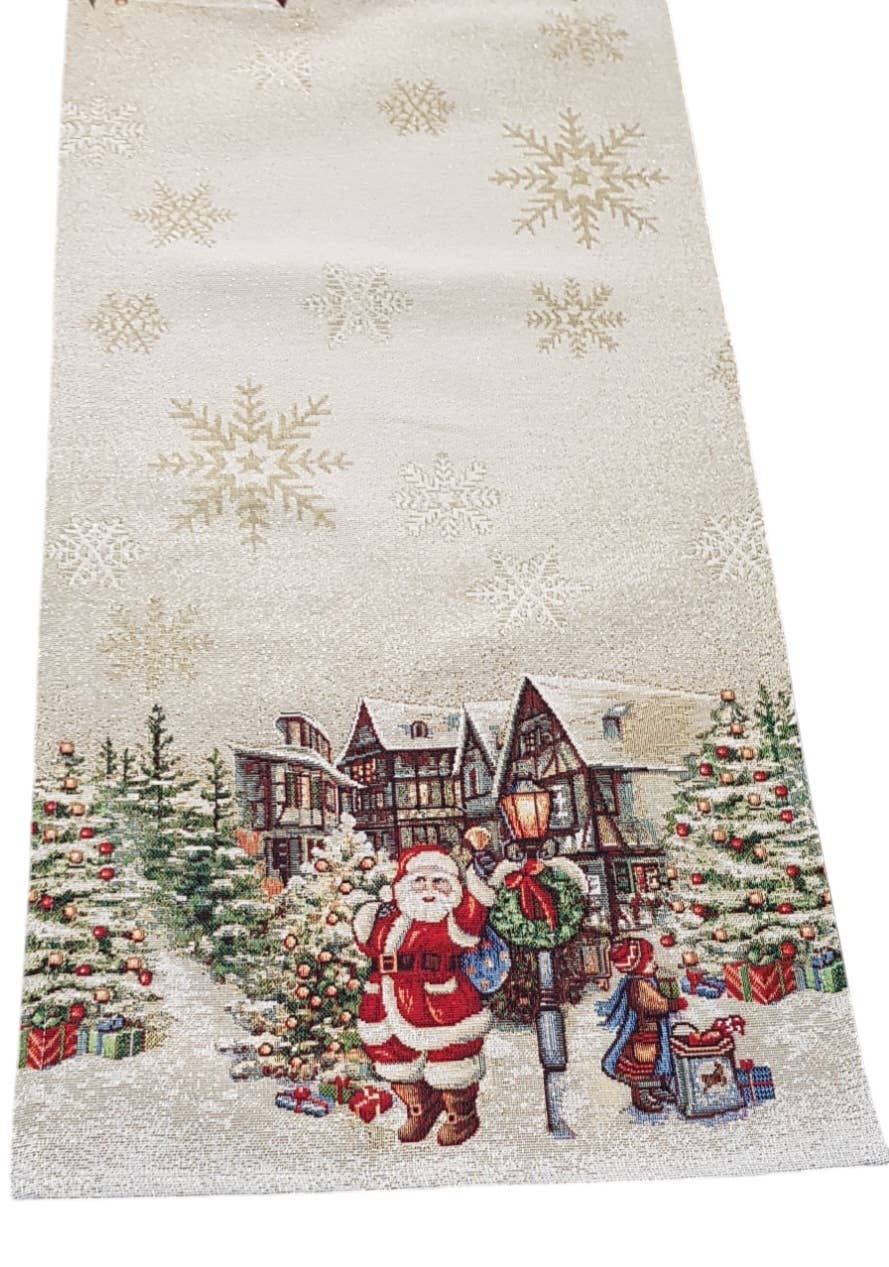 Christmas Runner Lurex Cabin in Gobelin: 45x180cm