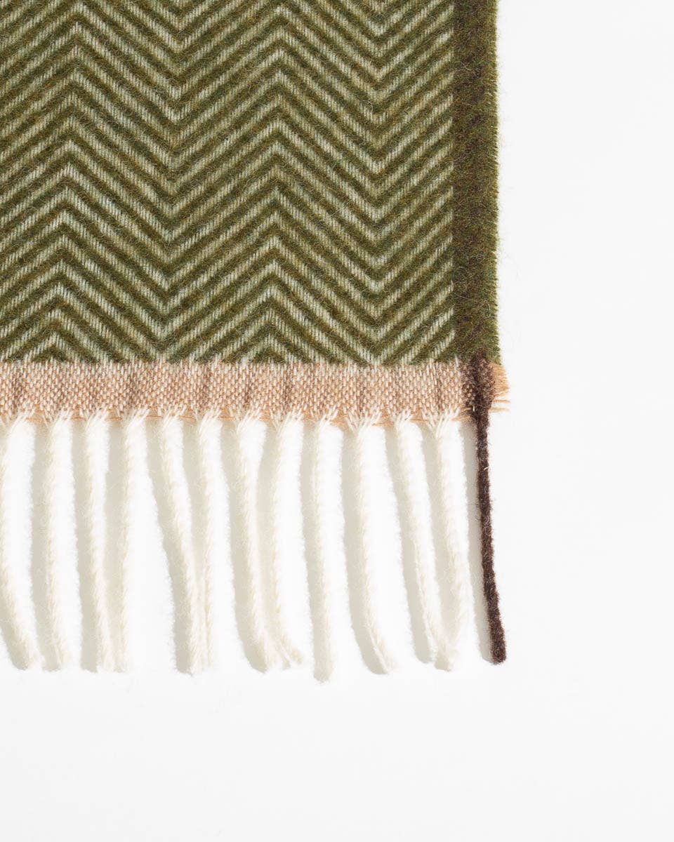 Wool Throw Blanket Denver olive