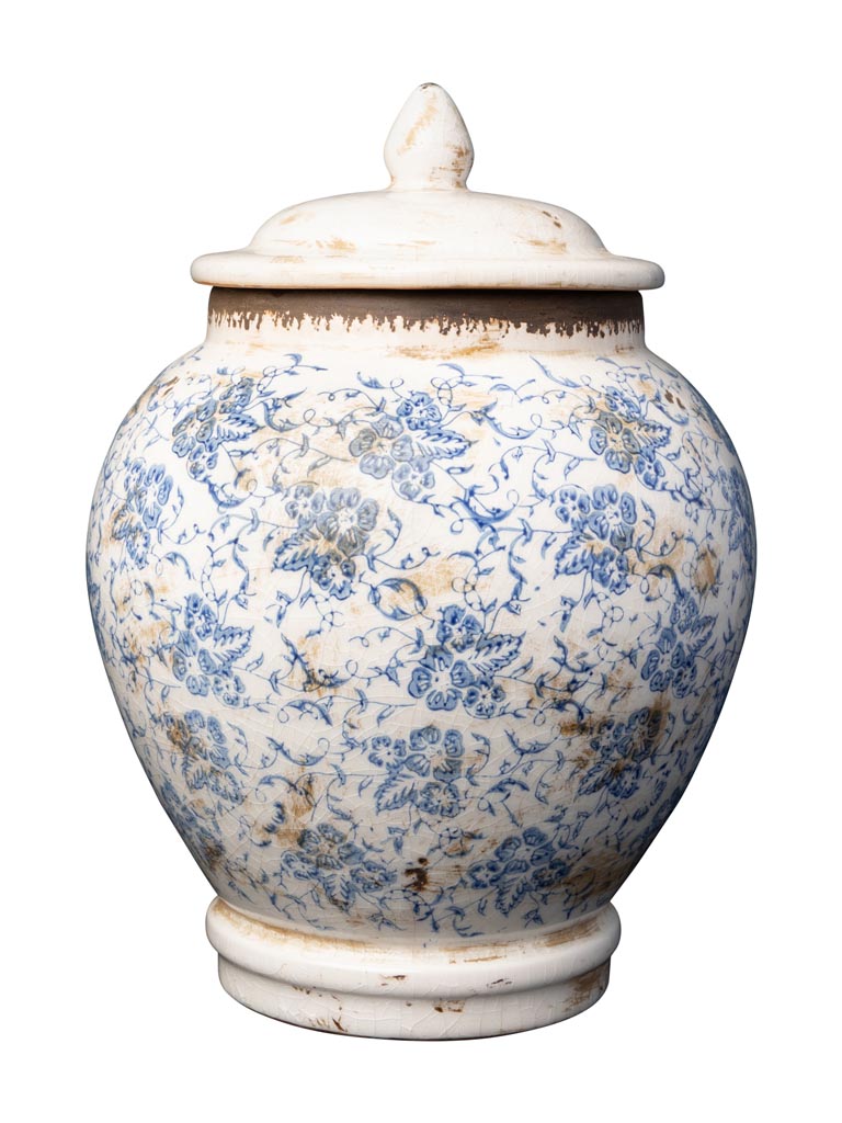 Blue pottery jar Bucolic