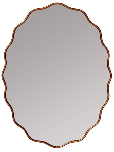 Mirror with bronze edge Ondulation