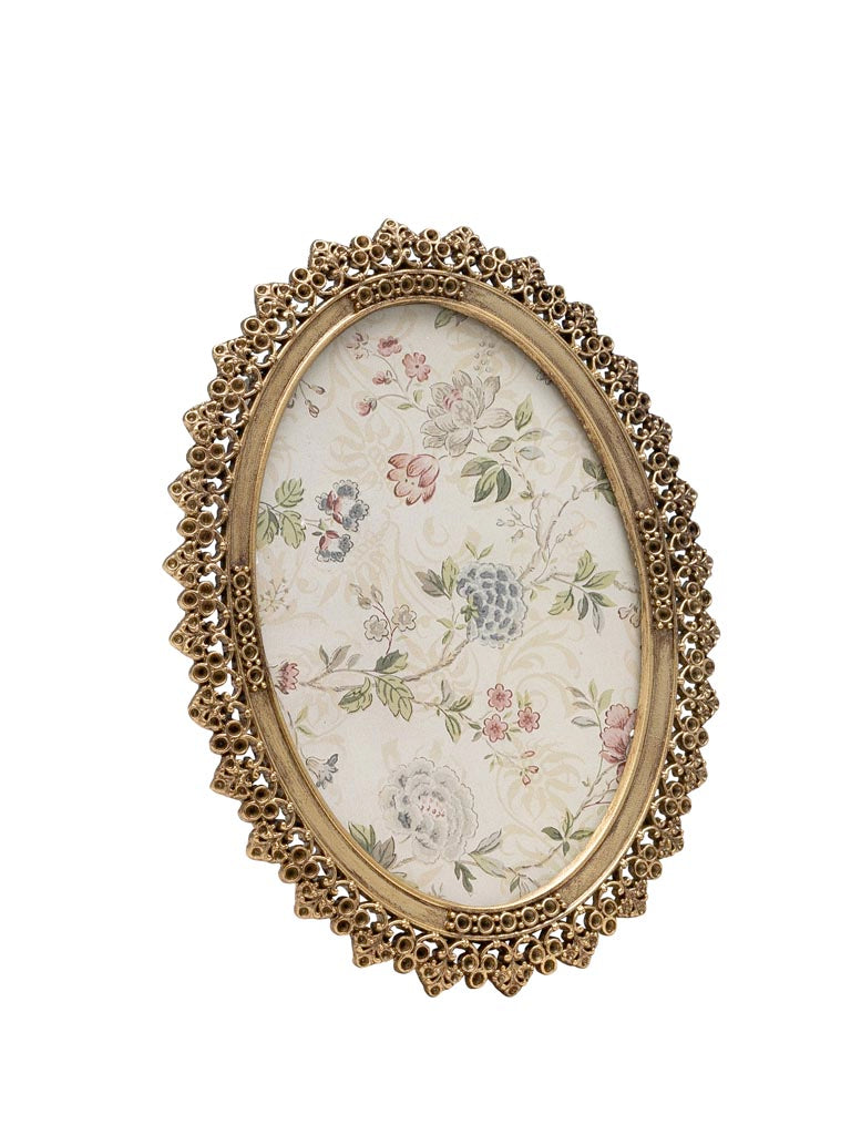 Golden flowery photo frame (13x9)