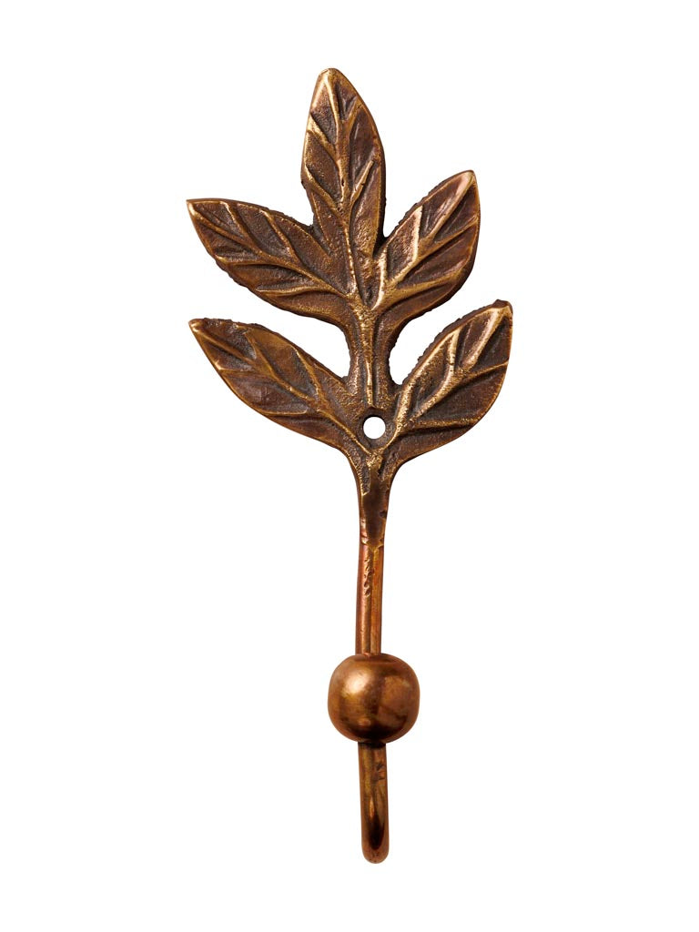 Golden metal leaf hook