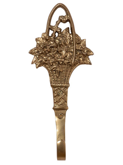 Golden metal floral bouquet hook