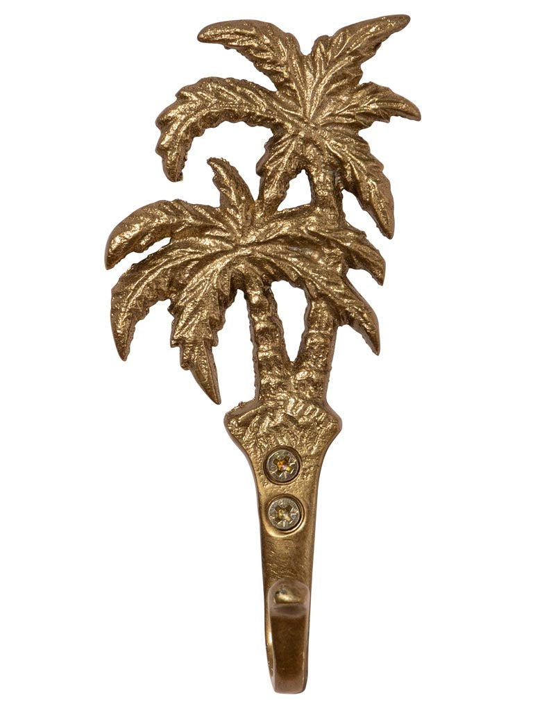 Hook with brass palm trees
