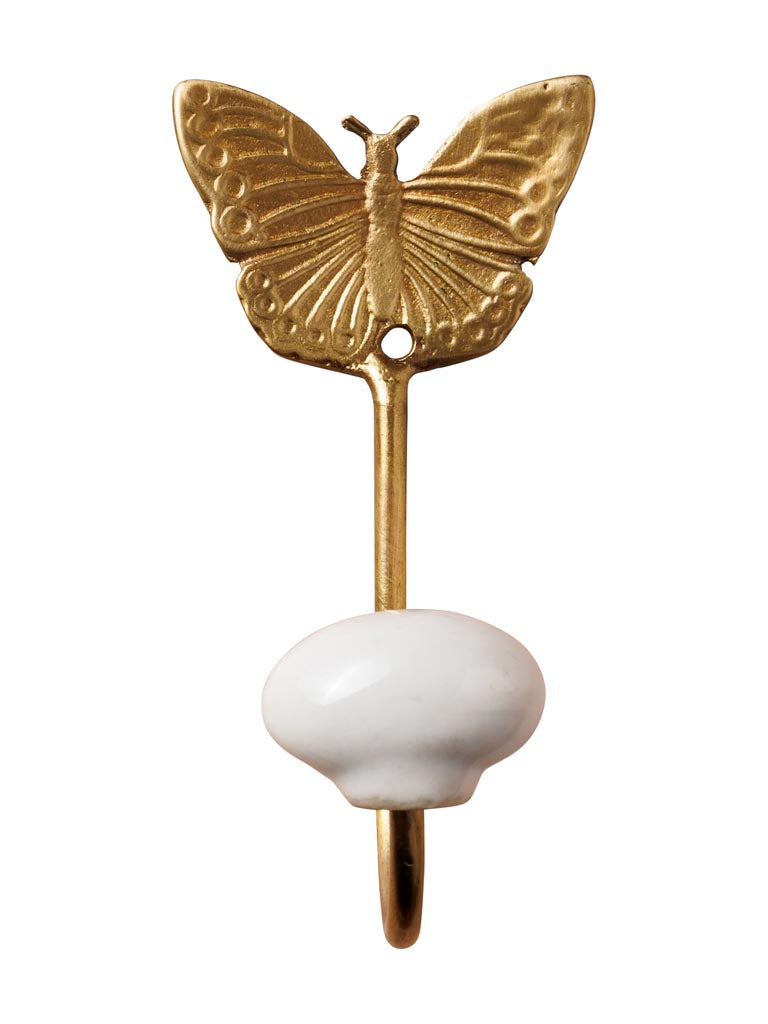 Golden metal butterfly hook