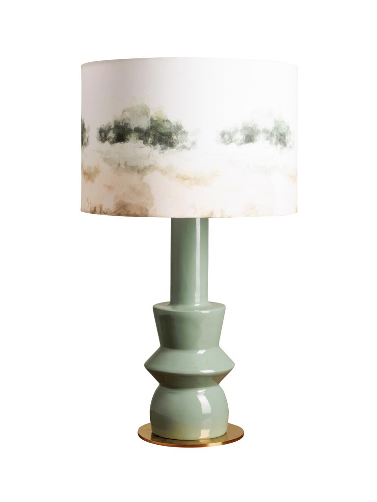 Landscape lacquered table lamp