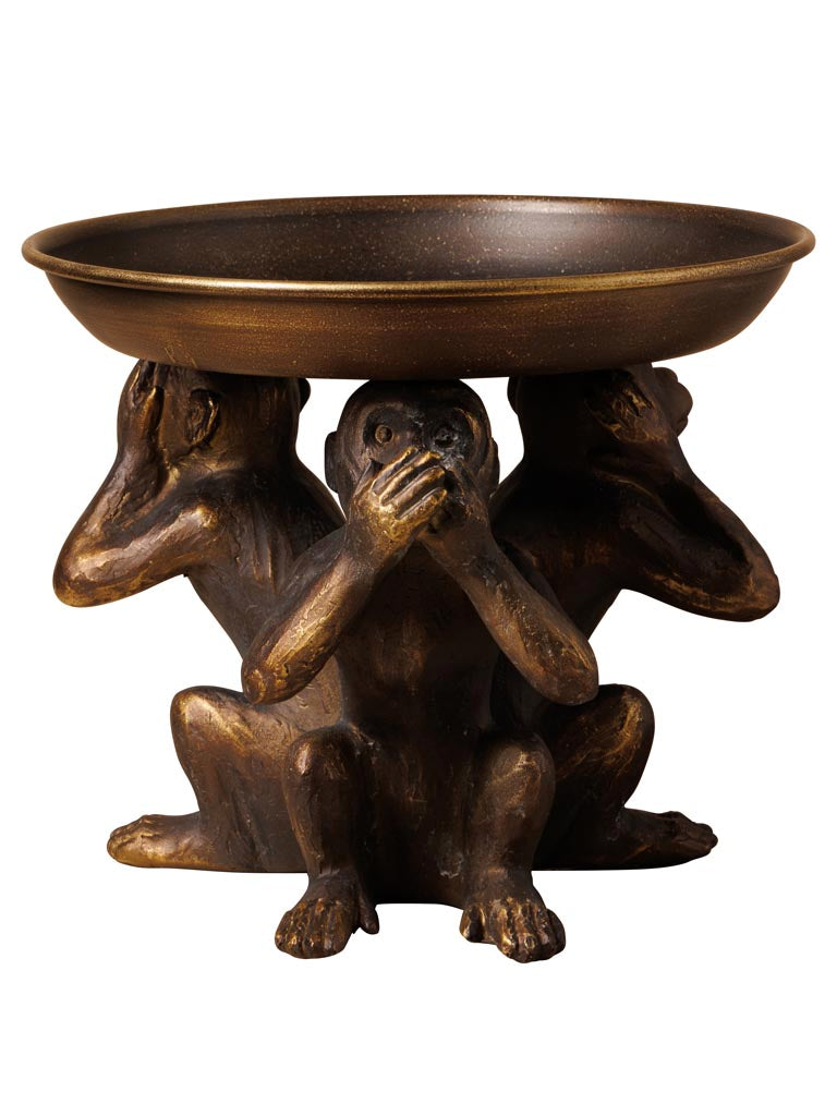 Trio of monkeys trinket tray