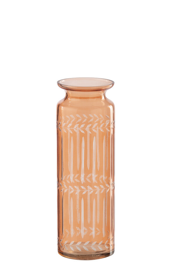 Vase Glass Orange