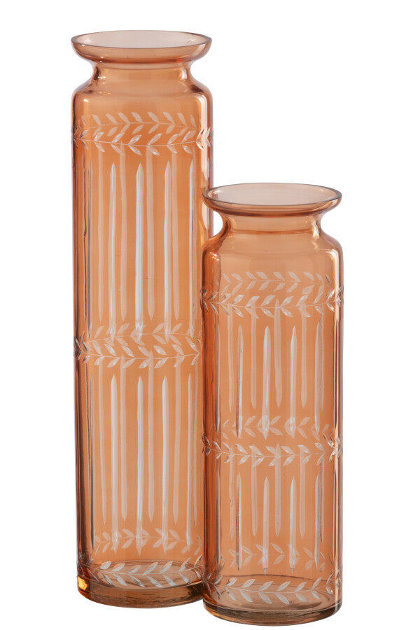 Vase Glass Orange