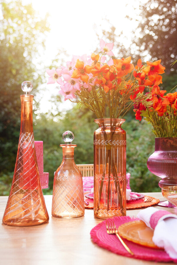 Vase Glass Orange