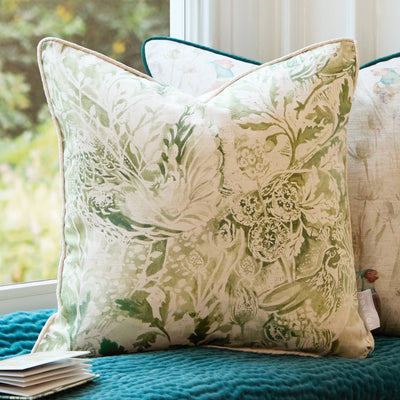 Rothesay Printed Piped Cushion Meadow: Meadow / Feather Filled / 43 x 43cm