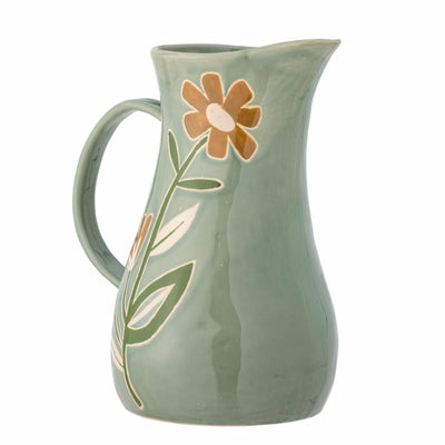 Tangier Jug, Green, Stoneware