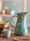 Tangier Jug, Green, Stoneware