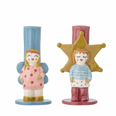 Bisby Candle Holder, Multi, Stoneware