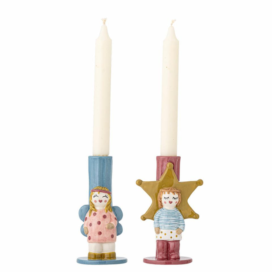 Bisby Candle Holder, Multi, Stoneware