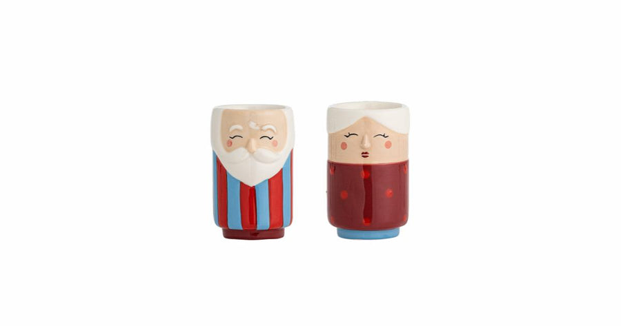 Granny Salt & Pepper Shaker Set, Red, Stoneware